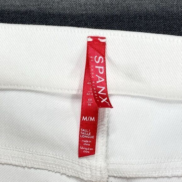 Spanx Skinny Ankle Jeggings Womens M White Stretch Comfy Pull On Shaping Pants - Picture 13 of 14